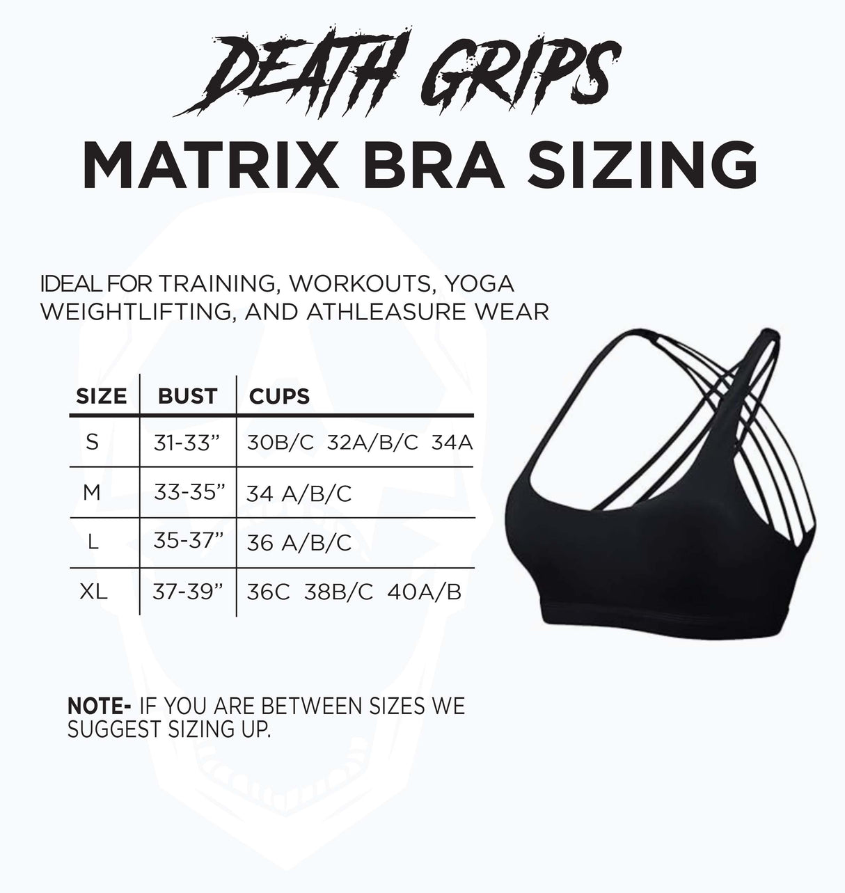 Women's Death Grips Strap-Matrix Performance Sports Bra from JerkFit