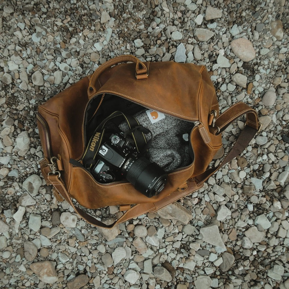 The Dagny Weekender | Large Leather Duffle Bag from STEEL HORSE LEATHER