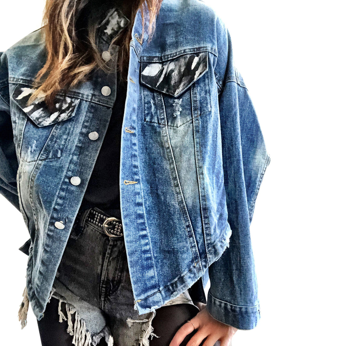 'DROPOUT' DENIM JACKET from Wren + Glory