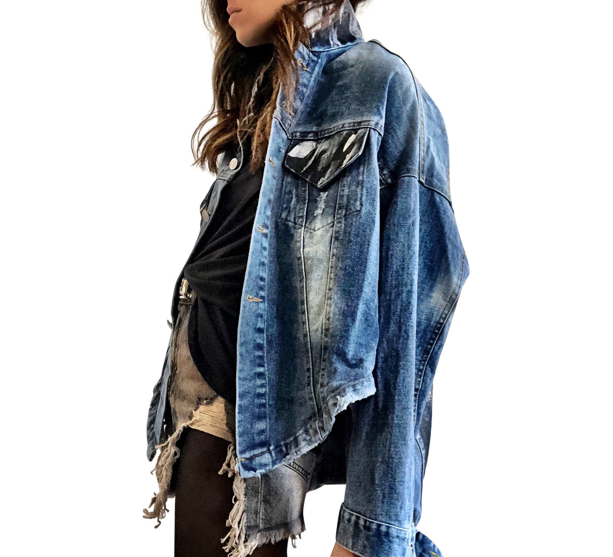 'DROPOUT' DENIM JACKET from Wren + Glory