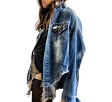 'DROPOUT' DENIM JACKET from Wren + Glory