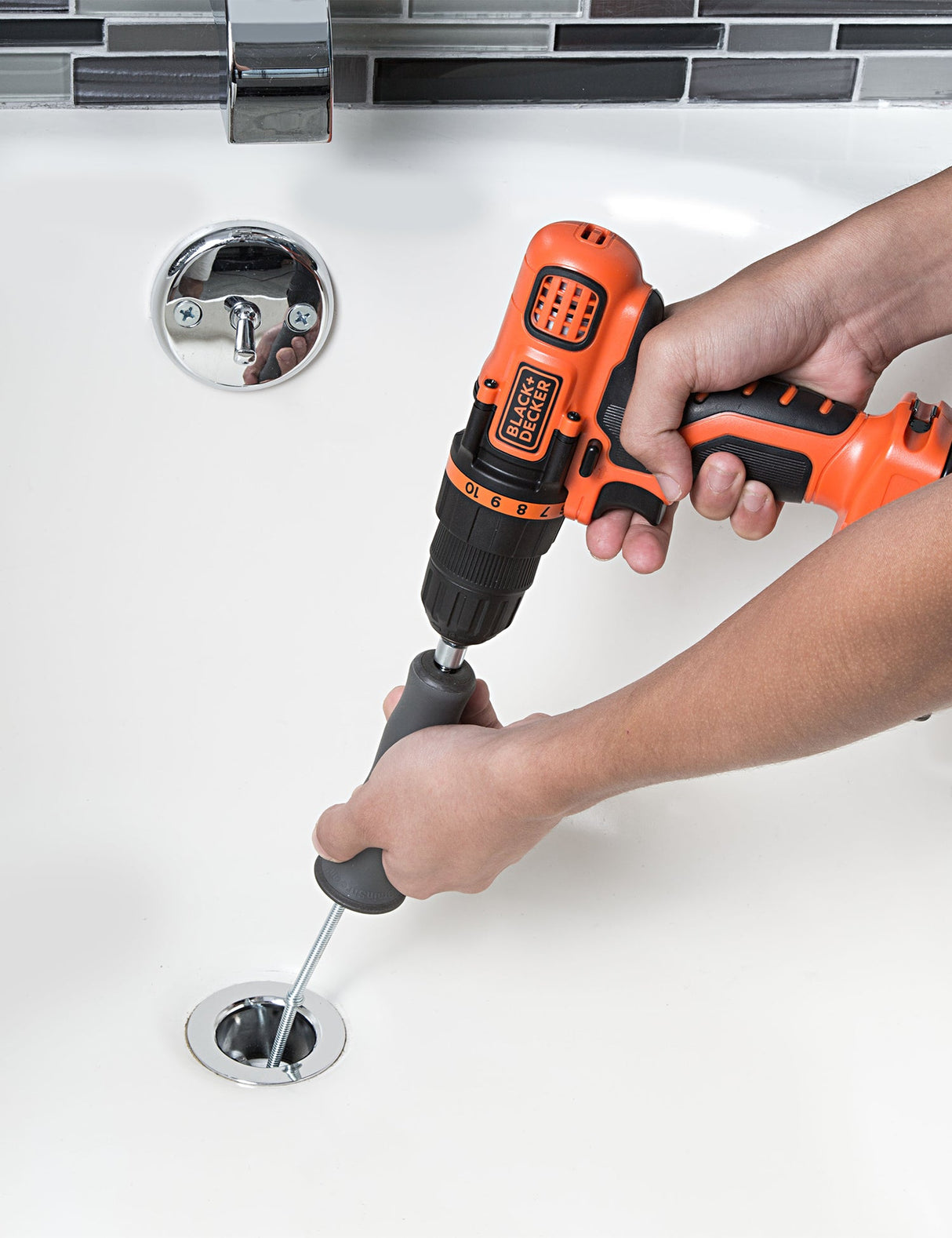 DrainShroom Tub and Sink Snake Auger Clog Remover for Drains, 36 Inch, Stainless from TubShroom.com