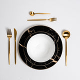 Ozarke's Libra Black Marble Plate Set from Ozarké