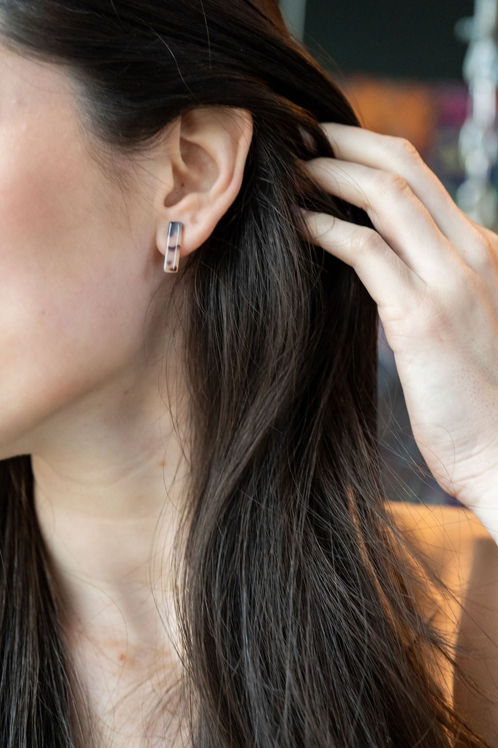 Bella Bar Studs - Blonde Tortoise from Spiffy & Splendid