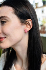Glitter Bunny Studs - Pink from Spiffy & Splendid