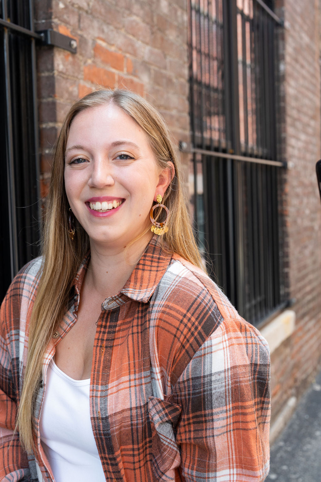Francesca Earrings - Mauve & Copper from Spiffy & Splendid