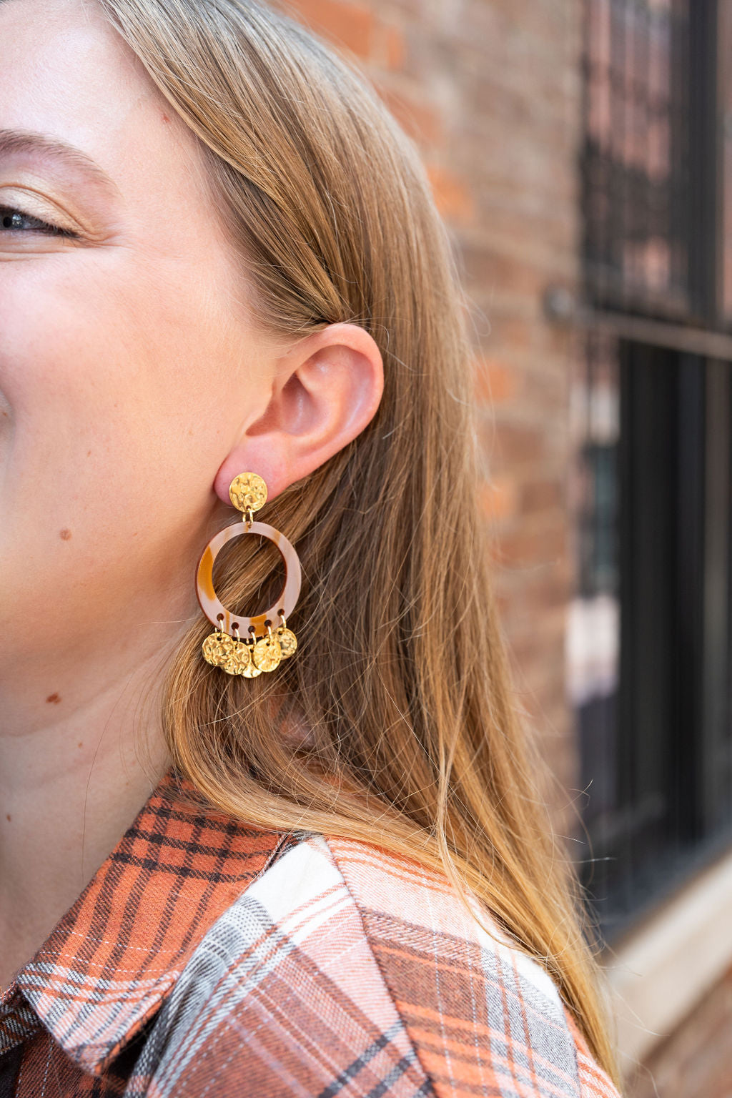 Francesca Earrings - Mauve & Copper from Spiffy & Splendid