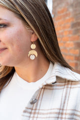 Eclipse Earrings - Golden Ivory from Spiffy & Splendid