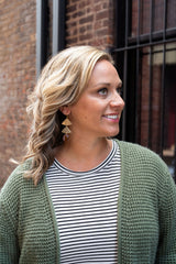 Anya Earrings - Mauve & Copper from Spiffy & Splendid