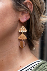 Anya Earrings - Mauve & Copper from Spiffy & Splendid