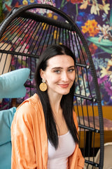 Dominica Earrings - Dark Rattan from Spiffy & Splendid