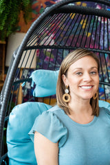 Lana Earrings - Dark Rattan from Spiffy & Splendid