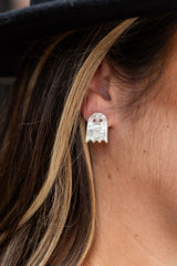 Ghost Studs - White Shimmer from Spiffy & Splendid