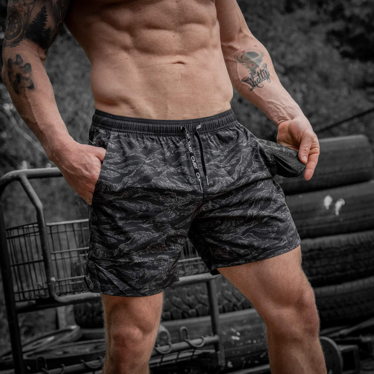 Men's Hybrid Athletic Shorts | 5.5" Inseam from Combat Iron Apparel