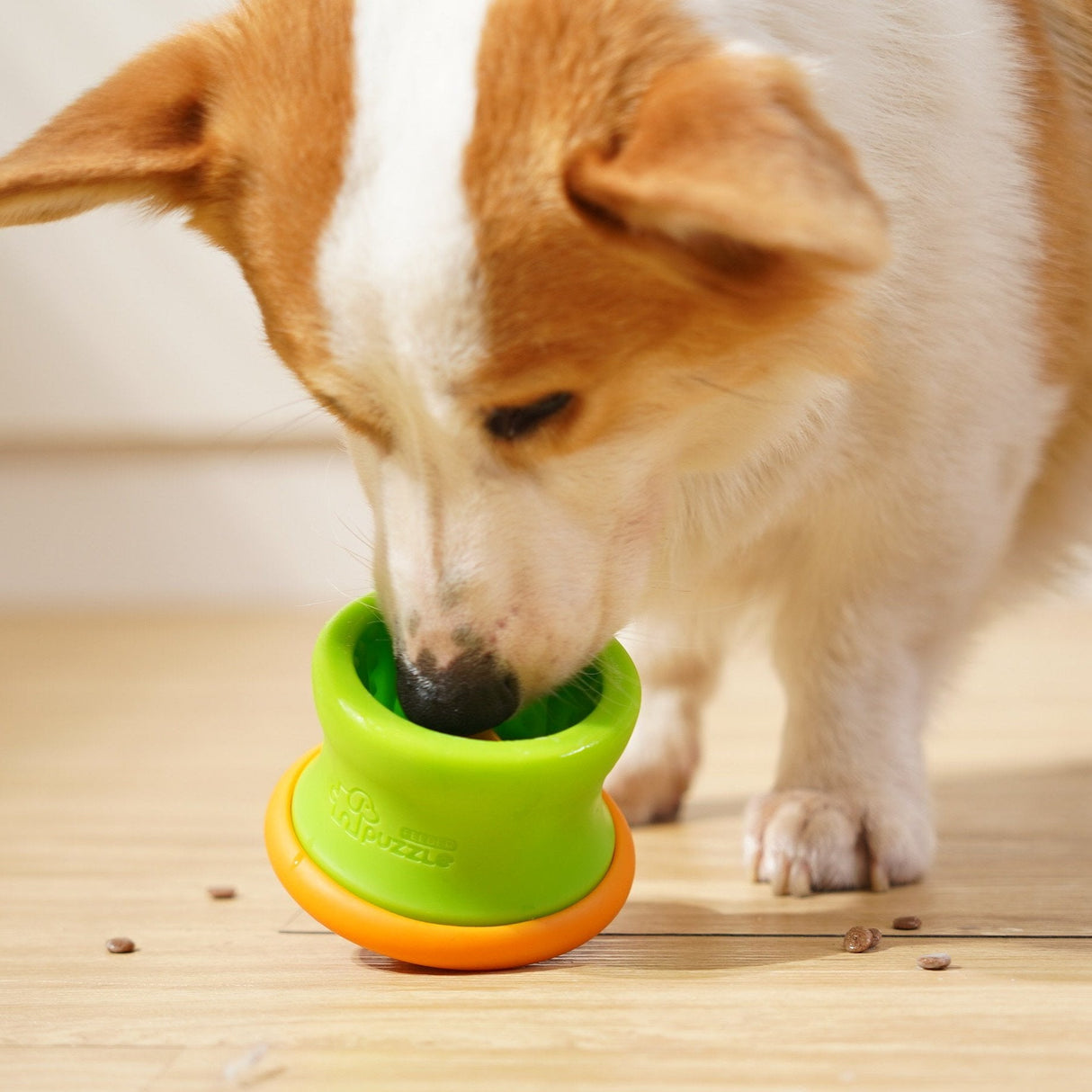 Dog Puzzle Tumbler M - Puzzle Feeder Enrichment Toy (for S/M Breeds) From PuzzleFeeder - Slower than a slow feeder