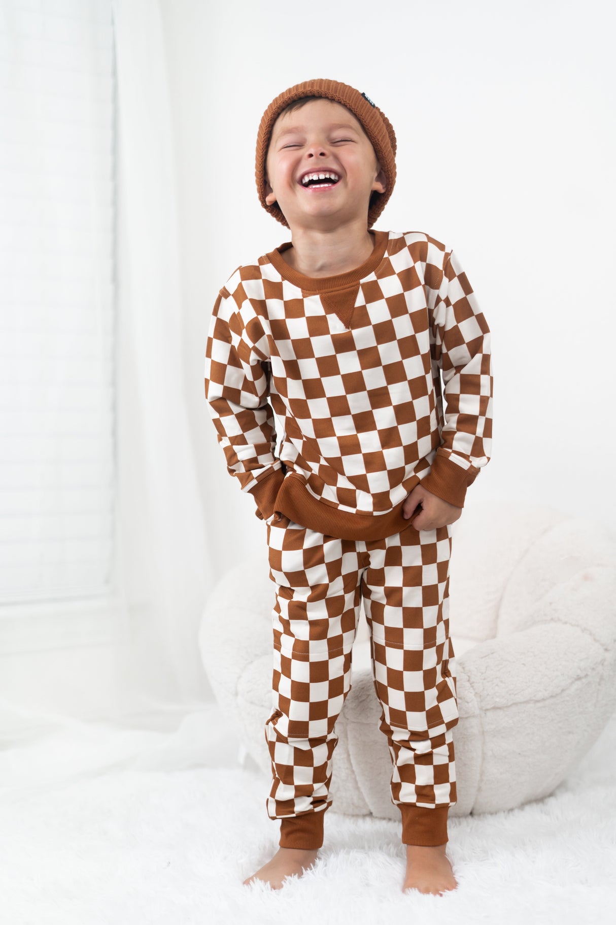 COPPER CHECKERS DREAM PULLOVER from DREAM BIG LITTLE CO