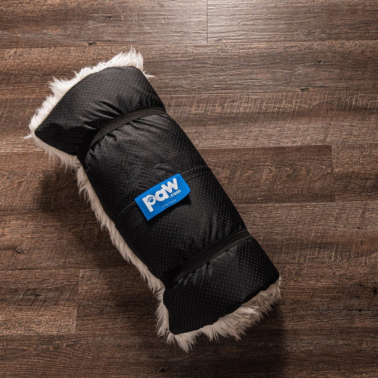 PupRug by Paw.com™ Portable Orthopedic Dog Bed - White with Brown Accents from Paw.com