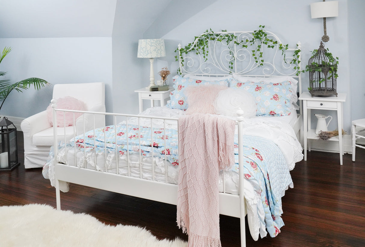 Avon Textured Ruffle Quilt 3 Piece Set from LushDecor