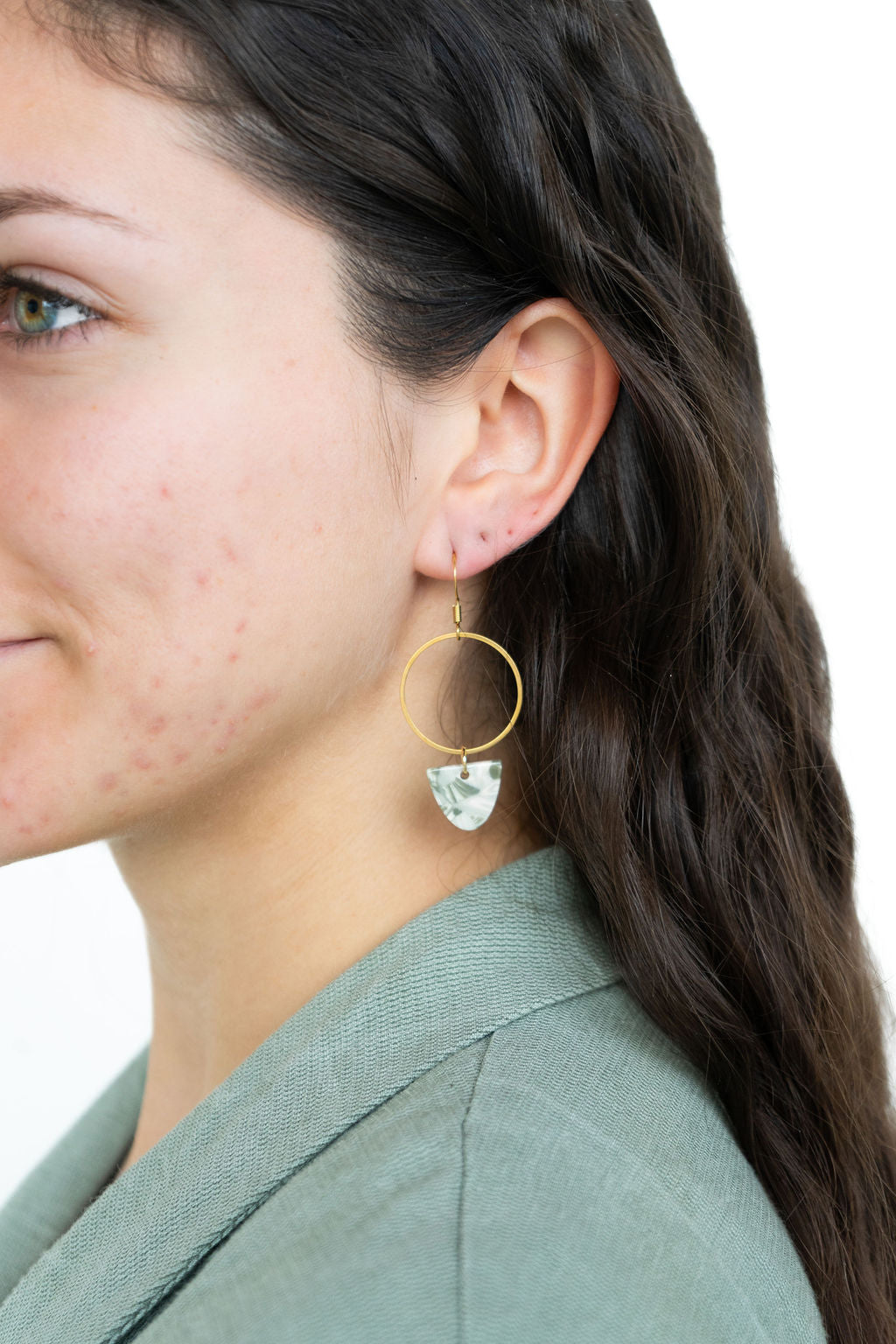 Iris Earrings - Sage from Spiffy & Splendid