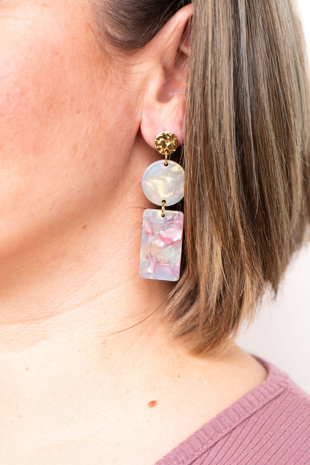 Nora Earrings - Iridescent Pastel from Spiffy & Splendid