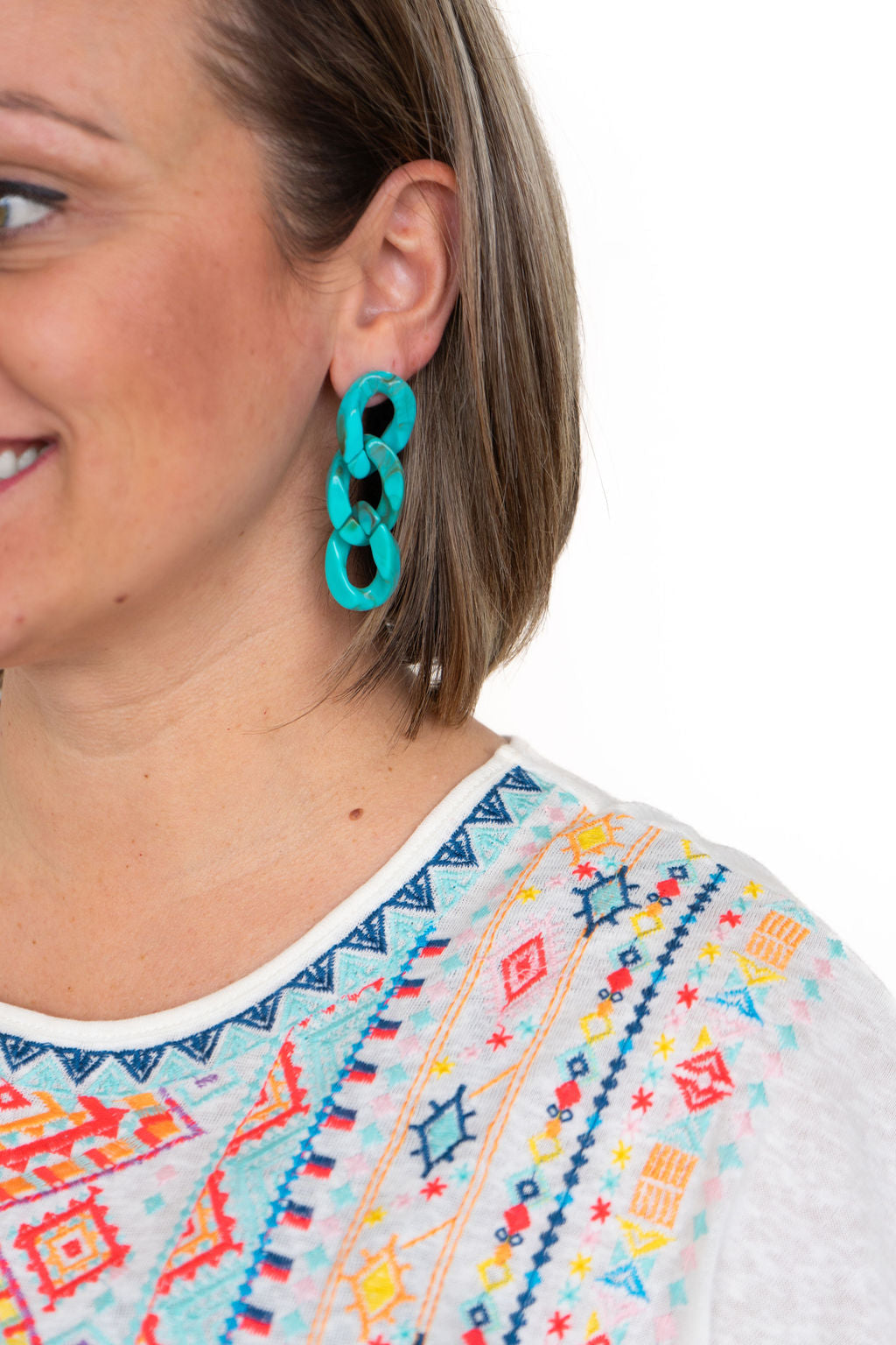 Brooklyn Earrings - Turquoise from Spiffy & Splendid