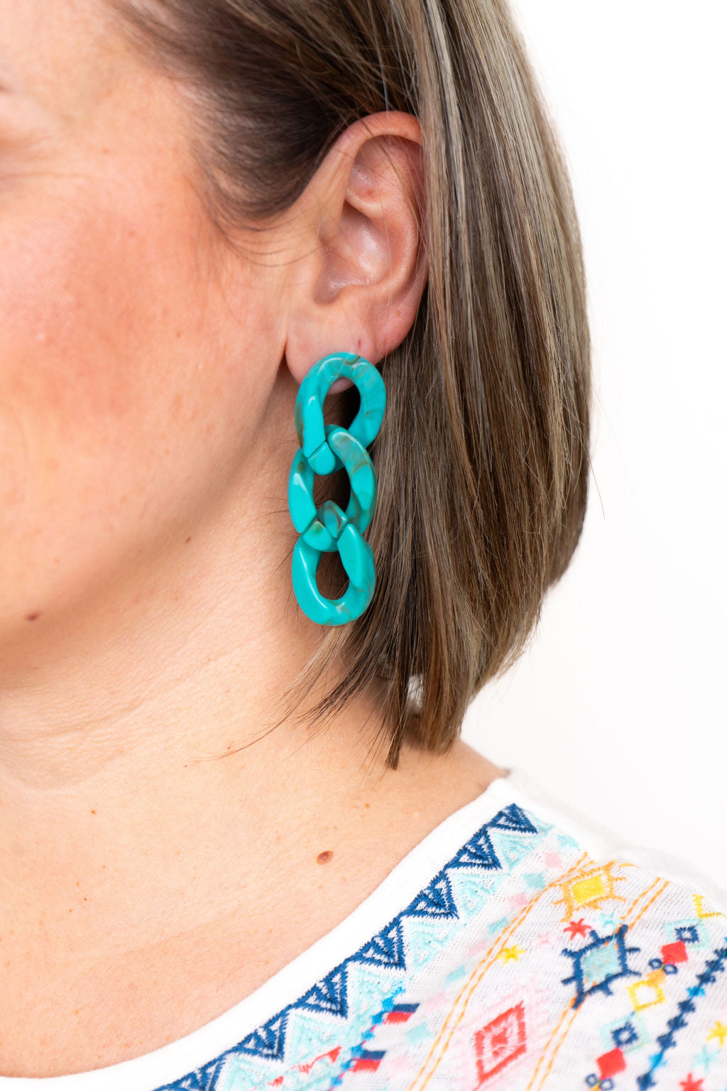 Brooklyn Earrings - Turquoise from Spiffy & Splendid