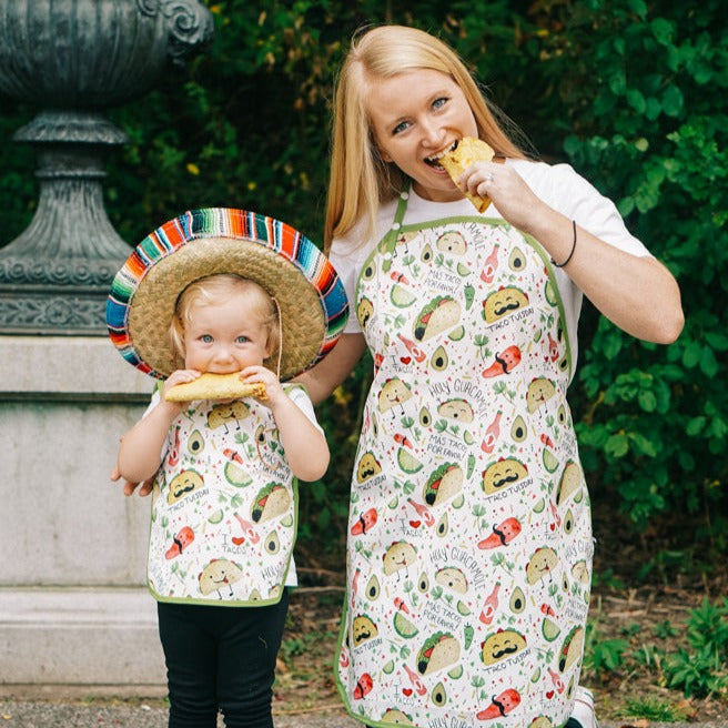 Taco Party Apron - fits sizes youth small through adult 2XL from BapronBaby