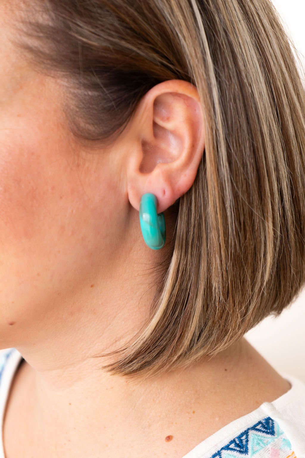 Chloe Hoops - Turquoise from Spiffy & Splendid