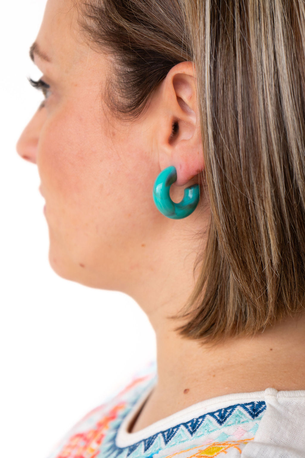 Chloe Hoops - Turquoise from Spiffy & Splendid