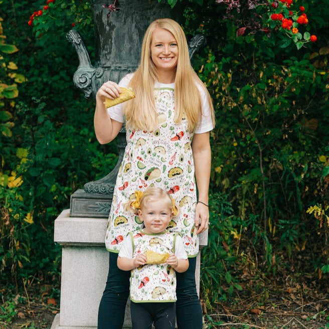 Taco Party Apron - fits sizes youth small through adult 2XL from BapronBaby