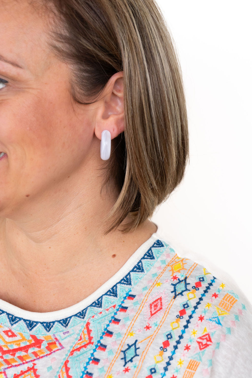 Chloe Hoops - White from Spiffy & Splendid