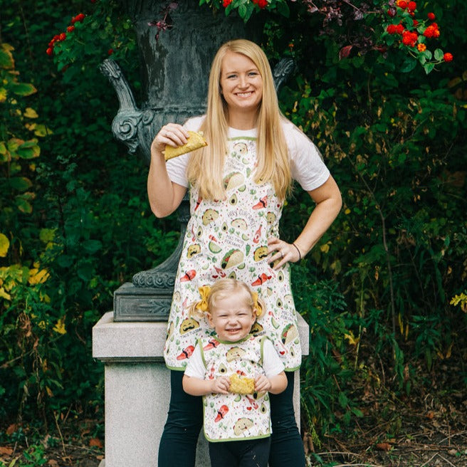 Taco Party Apron - fits sizes youth small through adult 2XL from BapronBaby