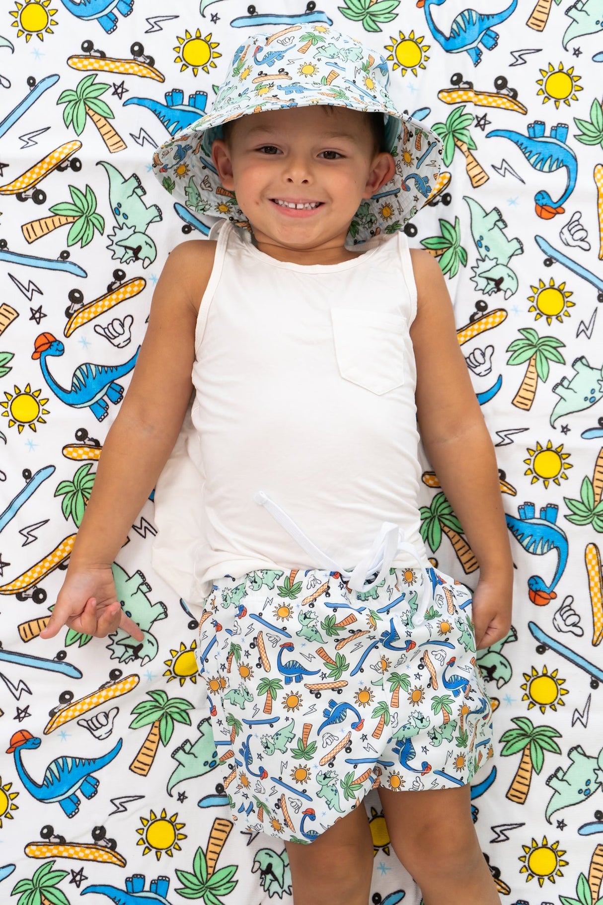EXCLUSIVE SURF-O-SAURUS DREAM SWIM TRUNKS from DREAM BIG LITTLE CO