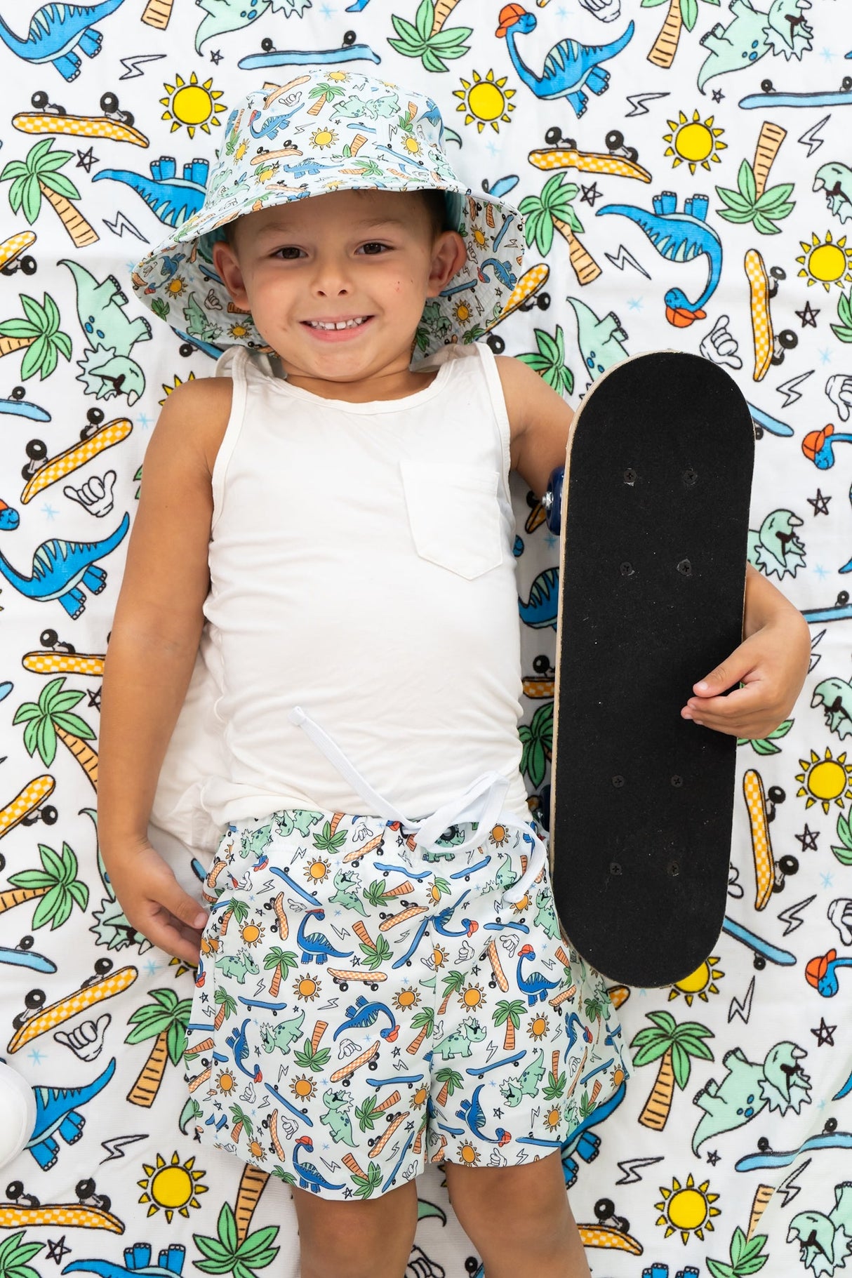 EXCLUSIVE SURF-O-SAURUS DREAM SWIM TRUNKS from DREAM BIG LITTLE CO
