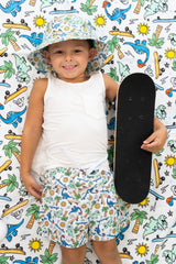 EXCLUSIVE SURF-O-SAURUS DREAM SWIM TRUNKS from DREAM BIG LITTLE CO