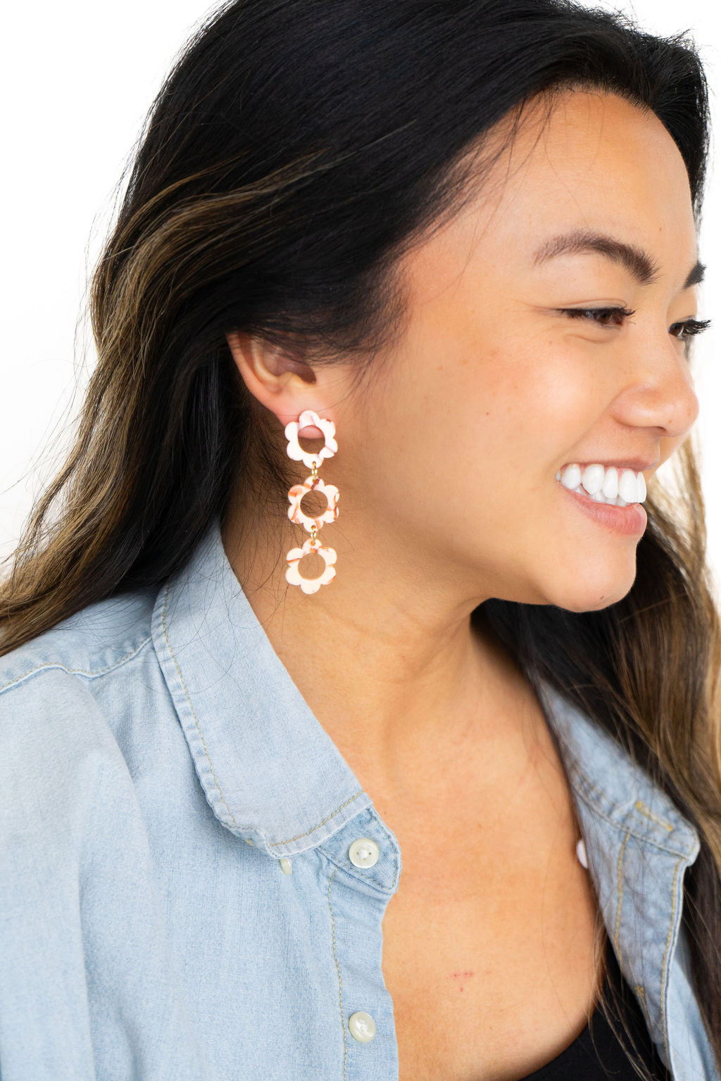 Delilah Earrings - Peach from Spiffy & Splendid