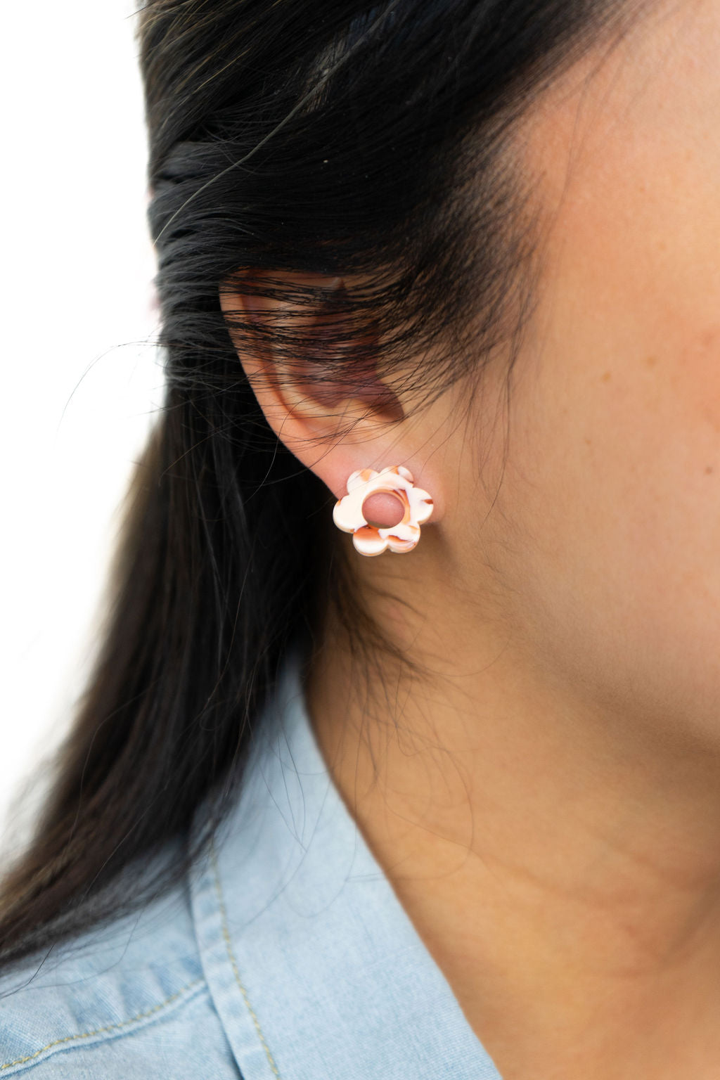 Flower Studs - Peach from Spiffy & Splendid