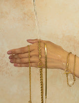 Liquid Gold Herringbone Chain Necklace from CELESTE SOL Jewelry