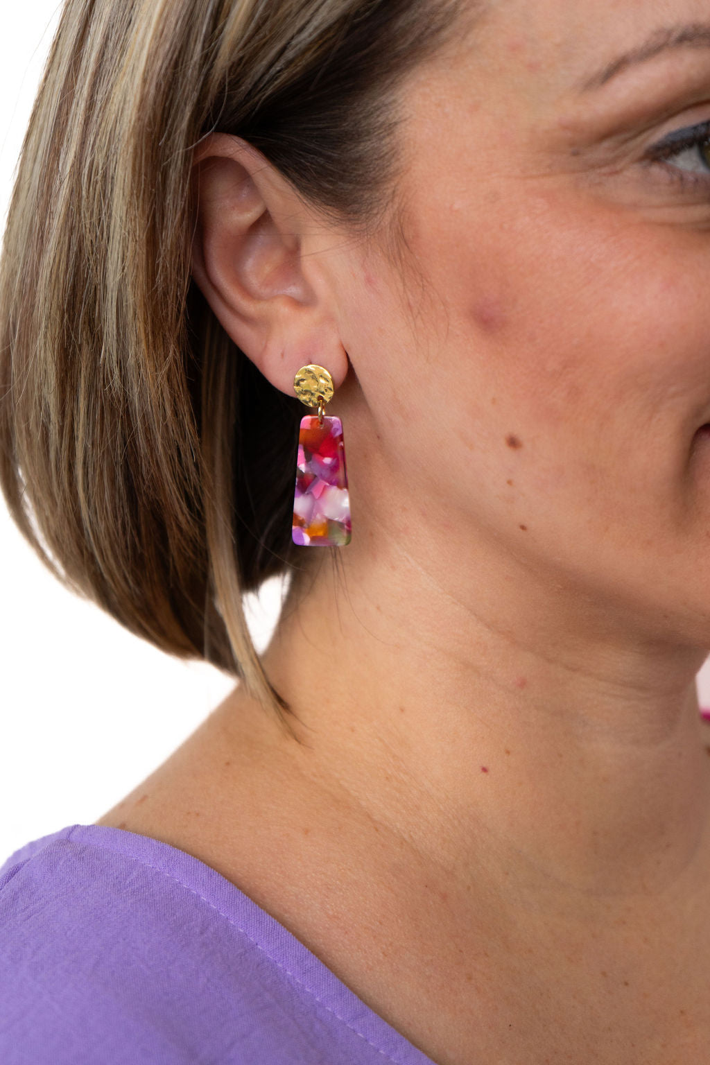 Mia Mini Earrings - Paradise Pink from Spiffy & Splendid