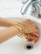 Liquid Gold Herringbone Chain Bracelet from CELESTE SOL Jewelry