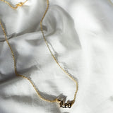 Leo Gold Zodiac Nameplate Necklace from CELESTE SOL Jewelry