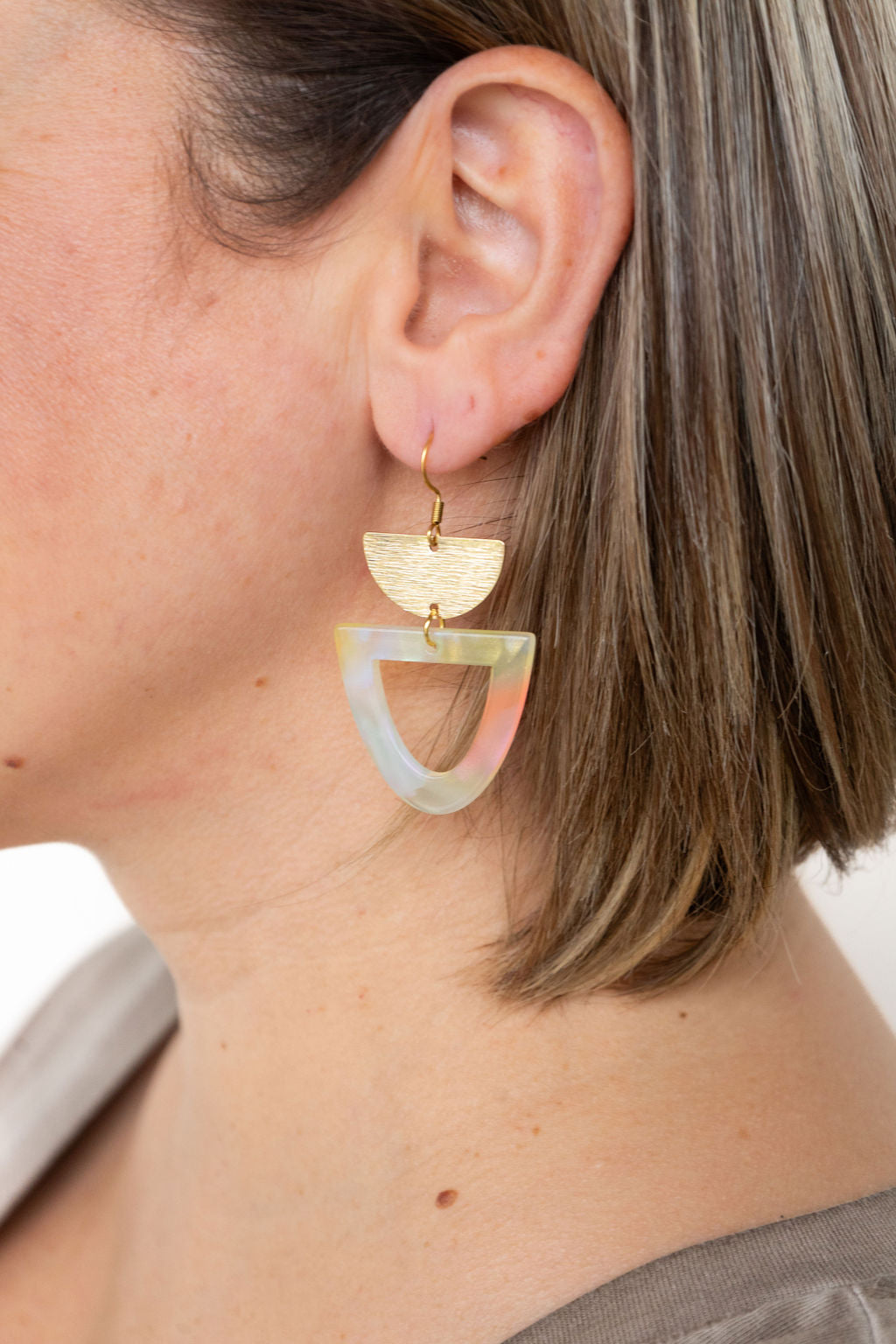 Irene Earrings - Iridescent Neon from Spiffy & Splendid