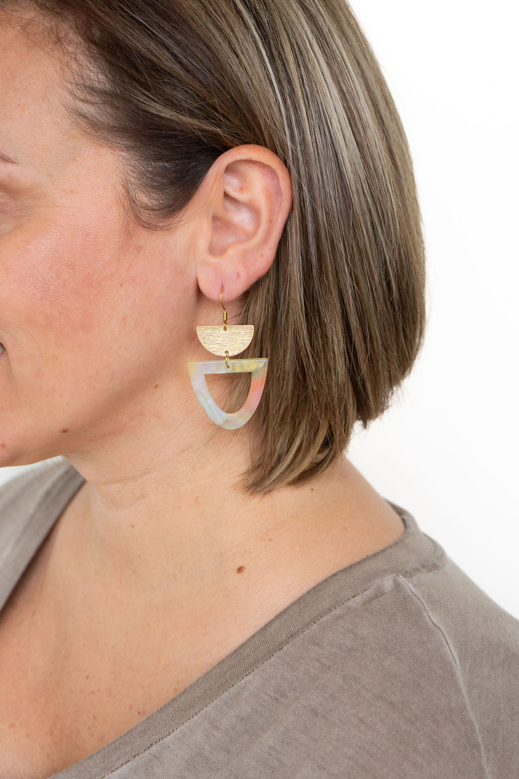 Irene Earrings - Iridescent Neon from Spiffy & Splendid
