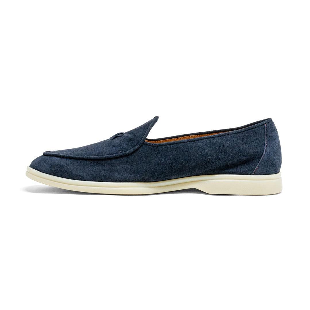 Men's Navy Suede Viaggio Loafer From Del Toro Shoes