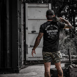 Dying is Easy. Surviving Is Hard Men's T-Shirt From Combat Iron Apparel