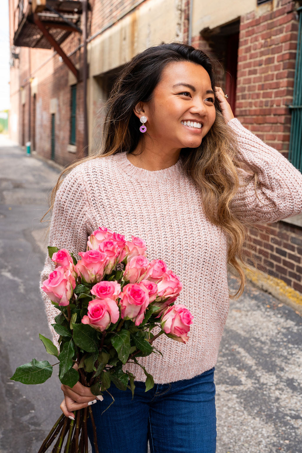 Amora Heart Earrings - Purple from Spiffy & Splendid