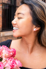 Hand Drawn Heart Studs - Lavender Purple from Spiffy & Splendid
