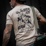Ride 'Em Raw - Saddles Are For Sissy's Men's T-Shirt from Combat Iron Apparel