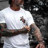 Ride 'Em Raw - Saddles Are For Sissy's Men's T-Shirt from Combat Iron Apparel