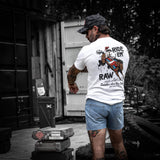 Ride 'Em Raw - Saddles Are For Sissy's Men's T-Shirt from Combat Iron Apparel